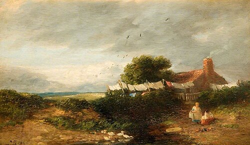 Cottage on Dulwich Common, a Windy Day, 1846, David Cox
