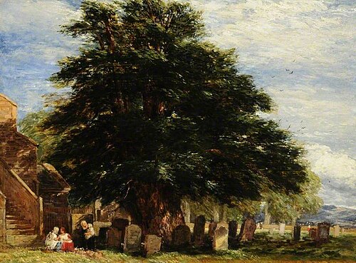 Darley Churchyard, Derbyshire, 1850, David Cox