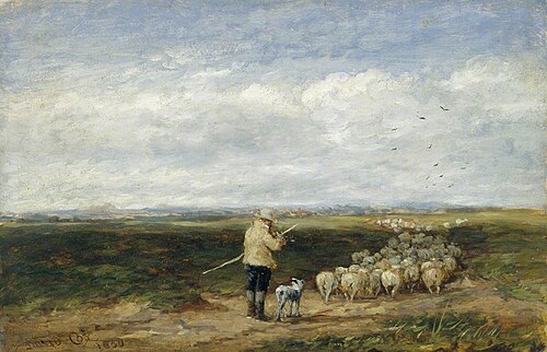 The Shepherd: Return of the Flock, 1850, David Cox