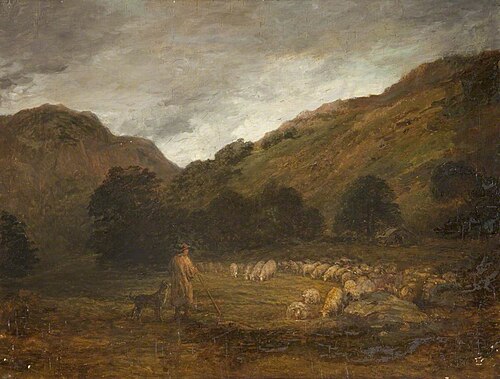 Hilly Landscape, North Wales, , David Cox