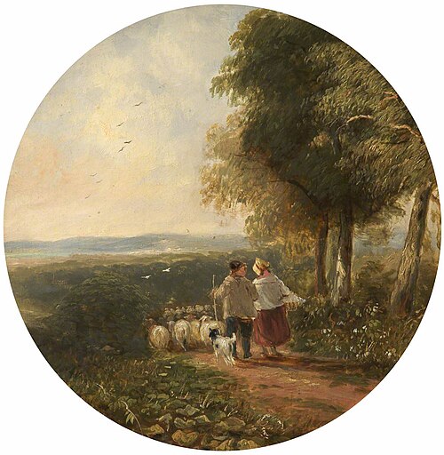 Landscape with Sheep, , David Cox