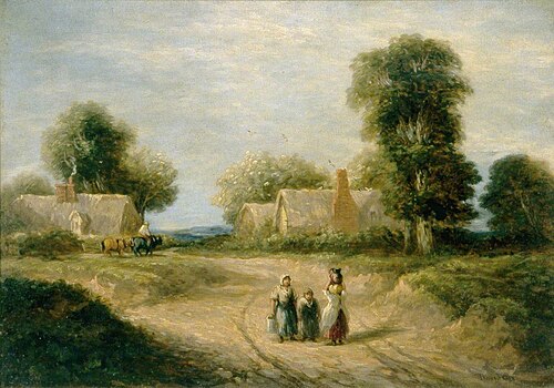 Landscape with Cottages, , David Cox