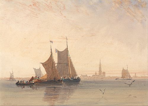 Antwerp, Morning, 1832, David Cox