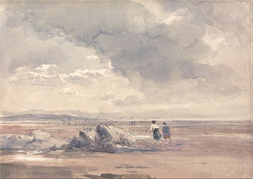 On Lancaster Sands, Low Tide, 1840, David Cox