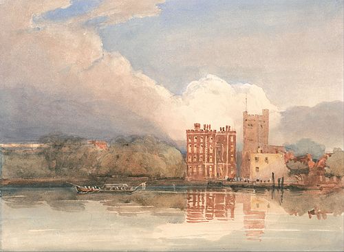 View of Lambeth Palace on Thames, 1820, David Cox