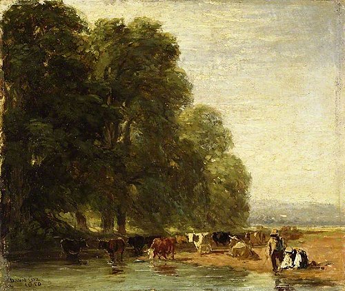 Landscape with cattle by a pool (1850), 1850, David Cox