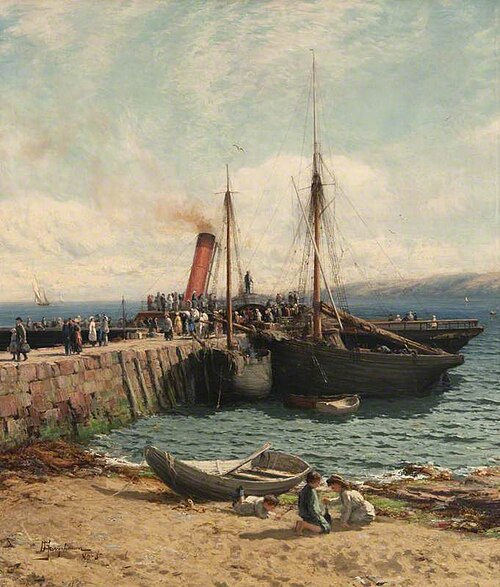 Brodick Pier, Arran, 1880, David Farquharson