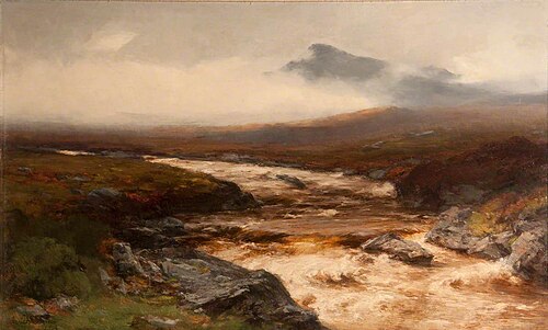 River in Spate, 1903, David Farquharson