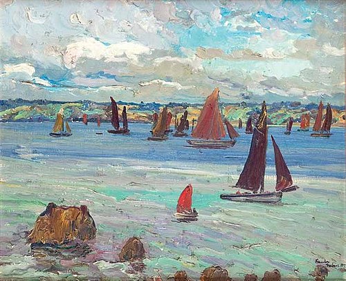 Régate à Tréboul, 1909, Léon Kamir Kaufmann