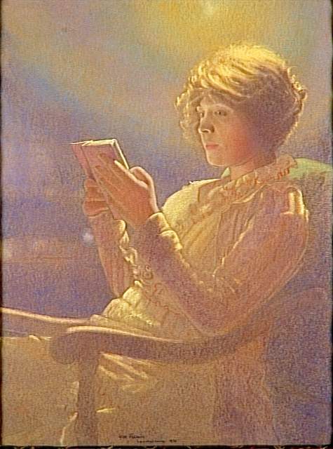 Femme lisant, 1900, Léon Kamir Kaufmann