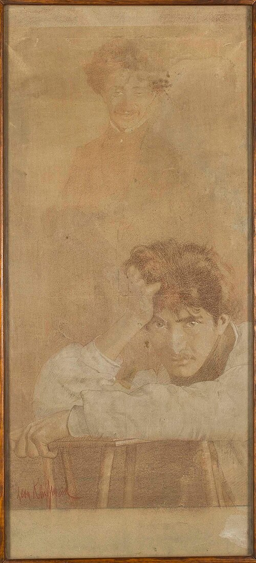 Autoportret podwójny (Wizja artysty), 1900, Léon Kamir Kaufmann