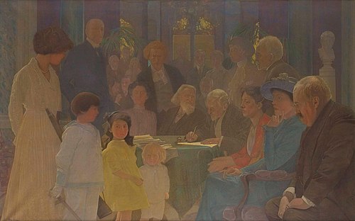 Zebranie członków Komitetu Generalnego Pomocy Ofiarom Wojny w Polsce, w Vevey w Szwajcarii, 1916, Léon Kamir Kaufmann