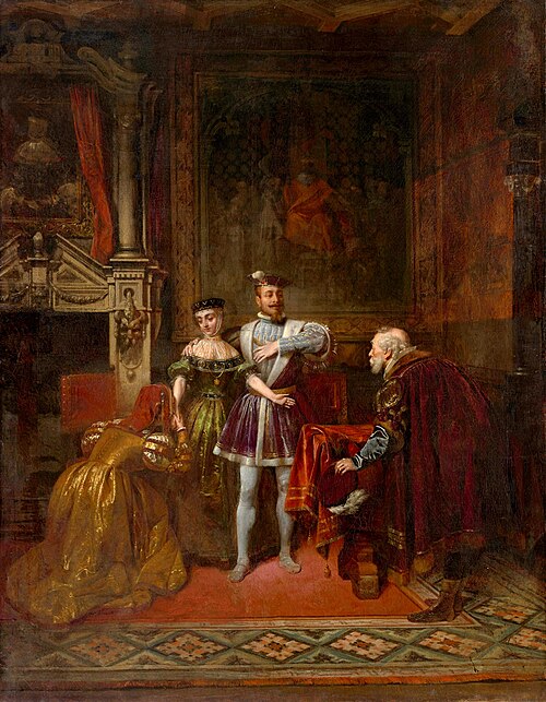 Réconciliation de Kmita avec le roi Zygmunt August, 1860, Leonard Straszynski