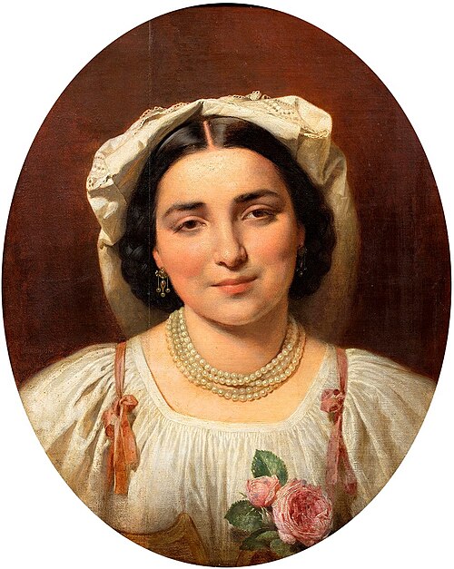 Portret młodej rzymianki, 1864, Leonard Straszynski