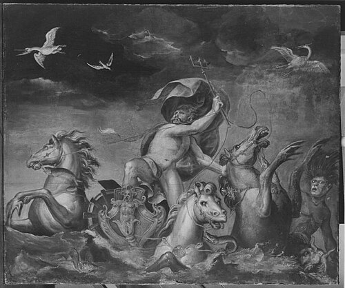 Neptun auf dem Meere (zugeschrieben), 1562, Melchior Bocksberger