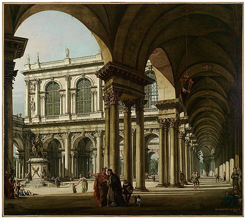Palace Courtyard, 1765, Lorenzo Bellotto