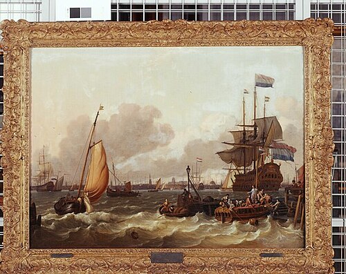 Gezicht op het IJ, , Ludolf, II Backhuysen
