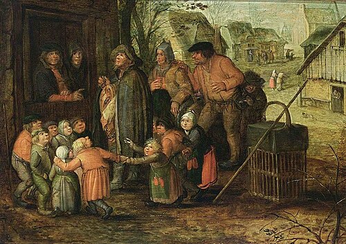 A Blind Hurdy-gurdy Player, 1607, David Vinckboons