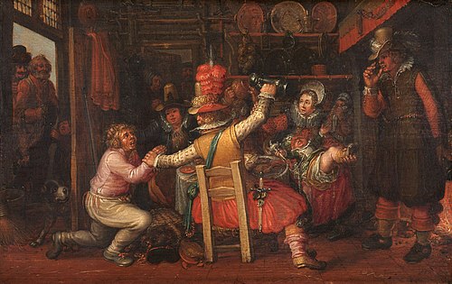 The peasant's misfortune, 1619, David Vinckboons