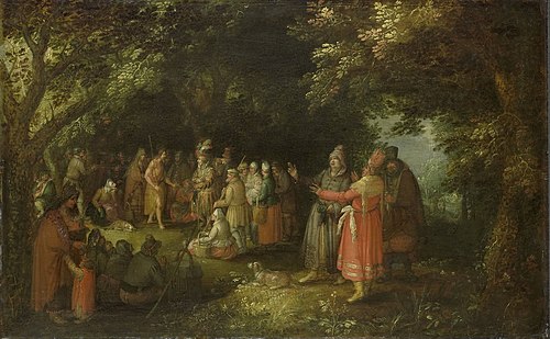 The preaching of St John the Baptist, 1610, David Vinckboons