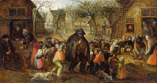 The hurdy-gurdy player, 1608, David Vinckboons