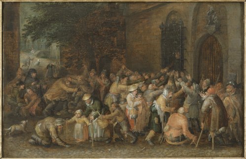 Distributing Alms, 1610, David Vinckboons