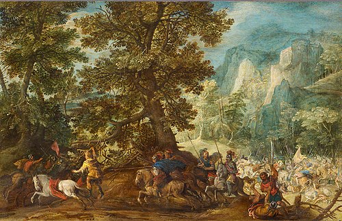 Absaloms death  (2 Samuel 18: 9-15), 1625, David Vinckboons