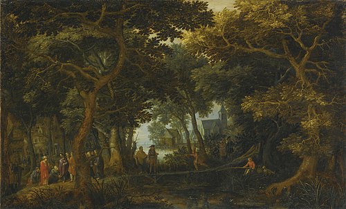 Forest Landscape with two of Christ's Miracles, 1620, David Vinckboons