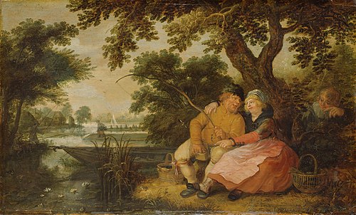 Lovers in a landscape, 1629, David Vinckboons