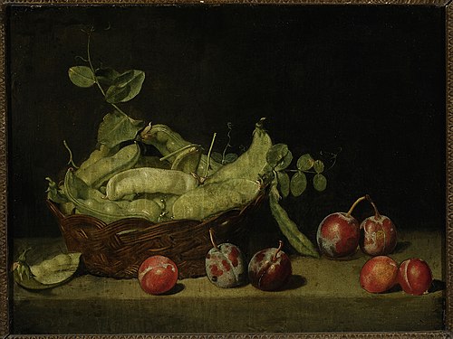Nature morte aux pois et aux prunes., 1795, Mateusz Tokarski
