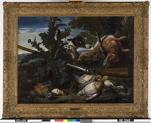 Jachtstilleven, 1679, David de Koninck