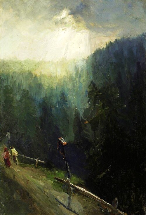 On the road to Morskie Oko., 1889, Ludwik de Laveaux