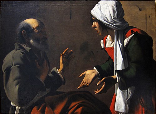 Le reniement de saint Pierre, 1610, Pensionnaire de Saraceni
