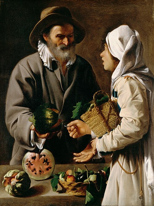 The Fruit Vendor, 1615, Pensionnaire de Saraceni