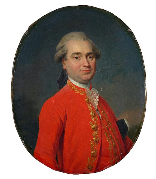 Bildnis eines Herrn im roten Kleid, 1776, Johann Melchior Wyrsch