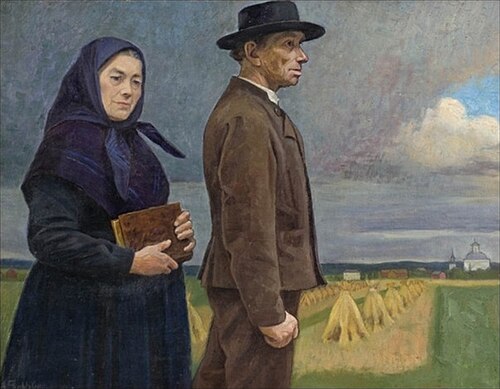 On the Way to Church, 1892, Anna Sahlsten