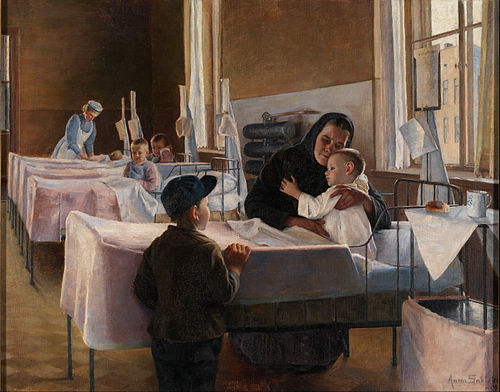 Surgery in hospital, 1893, Anna Sahlsten