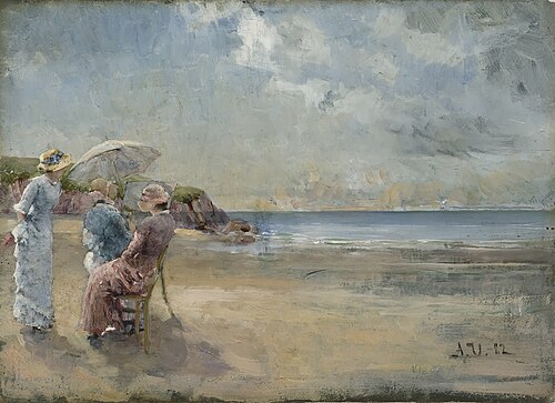 Amélie Lundahl Painting in Brittany, 1882, Aukusti Uotila
