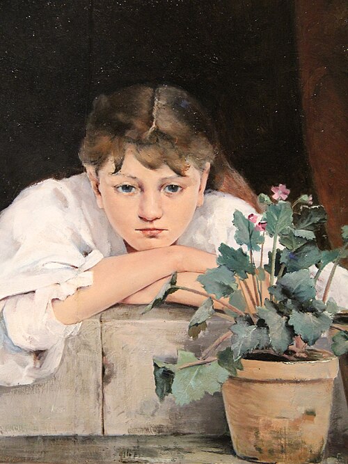 At the Window in the Morning, 1879, Aukusti Uotila