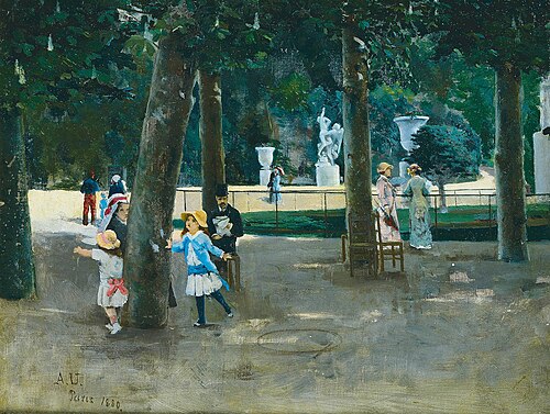 Spring in the Tuileries Garden, 1880, Aukusti Uotila