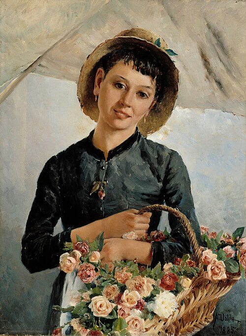 Flower Girl, 1885, Aukusti Uotila