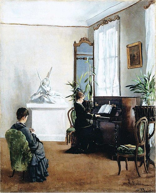 Interior from a Musical Home, 1879, Aukusti Uotila
