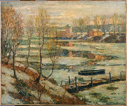 Ice in the River, 1907, Ernest Lawson