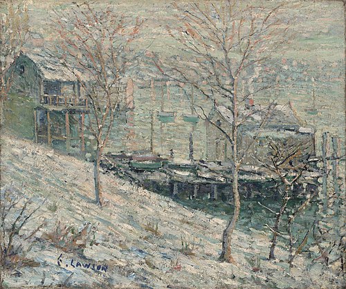 Harlem River Winter Scene, 1910, Ernest Lawson