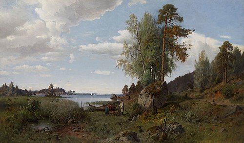 Landscape from Savo, 1882, Fridolf Weurlander
