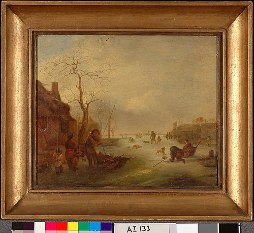 Winter Landscape, copy after Isaac van Ostade, , Ida Silfverberg