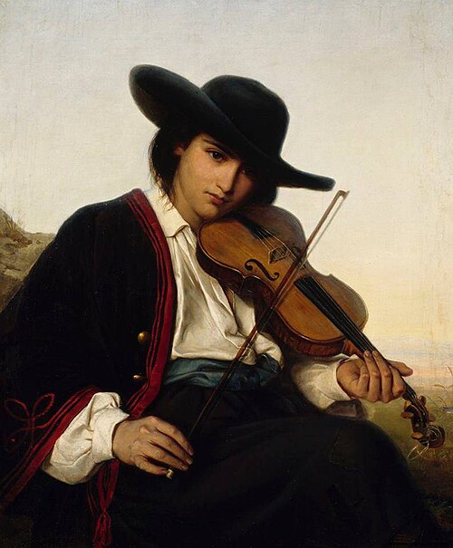 Bohemian Fiddler, 1864, Ida Silfverberg