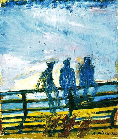 Boys on the Shore Railings, 1910, Juho Mäkelä