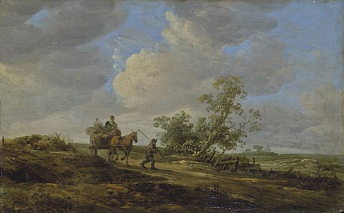 Farmer's cart on a road, 1675, Adriaen van der Kabel