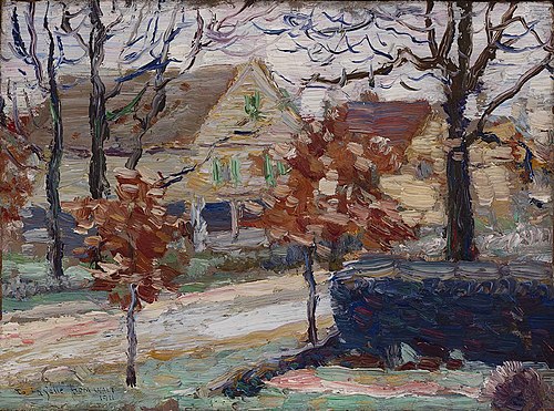 View of Melrose Street from the Spiers' Porch, 1911, Walt Kuhn
